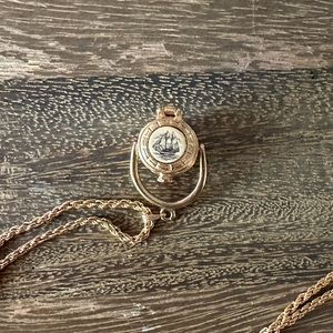 RARE: Ship Basket Necklace with mini penny